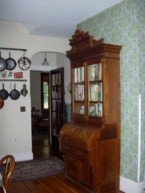 desk/bookcase in breakfast room